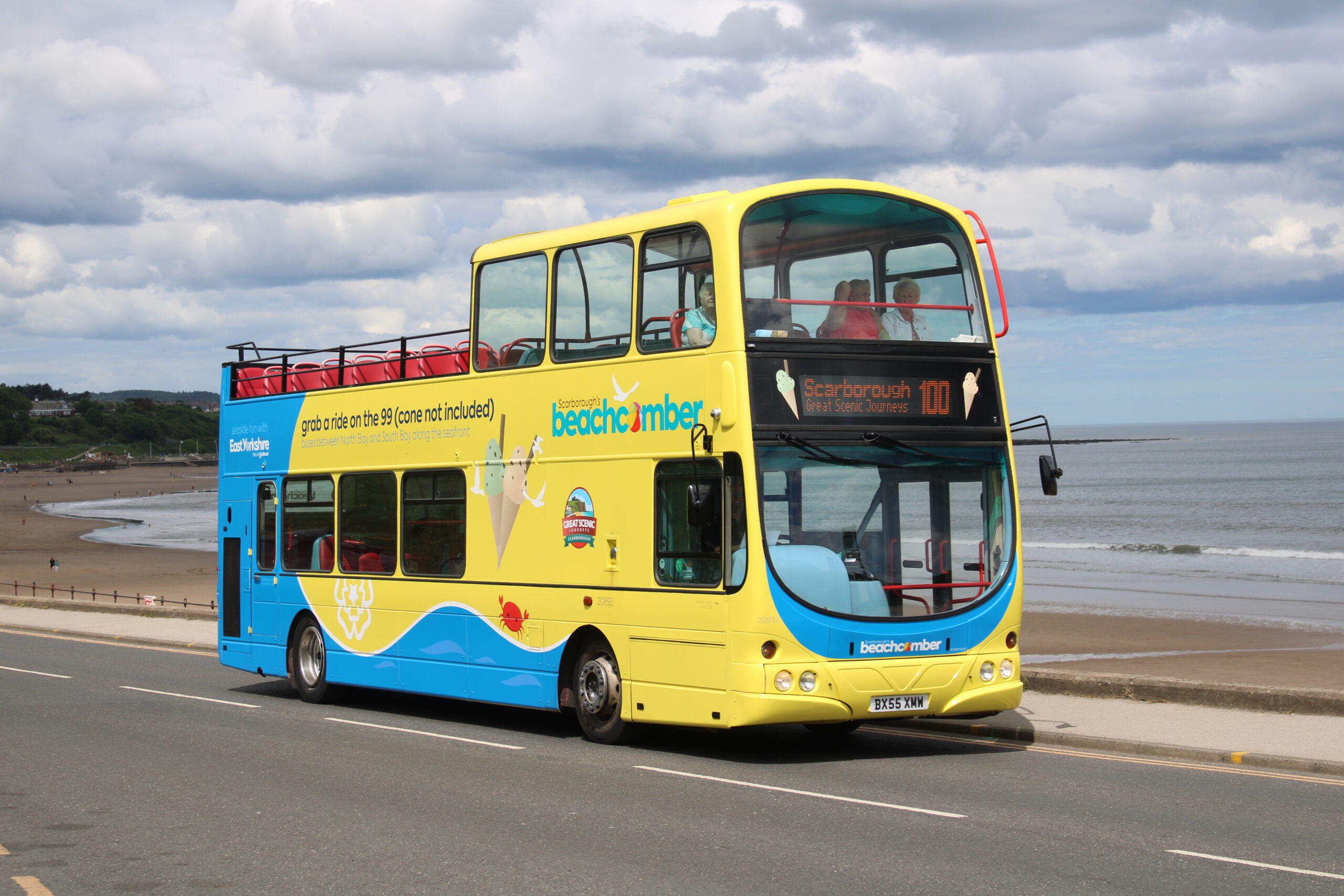 Beachcomber on the Scarborough seafront